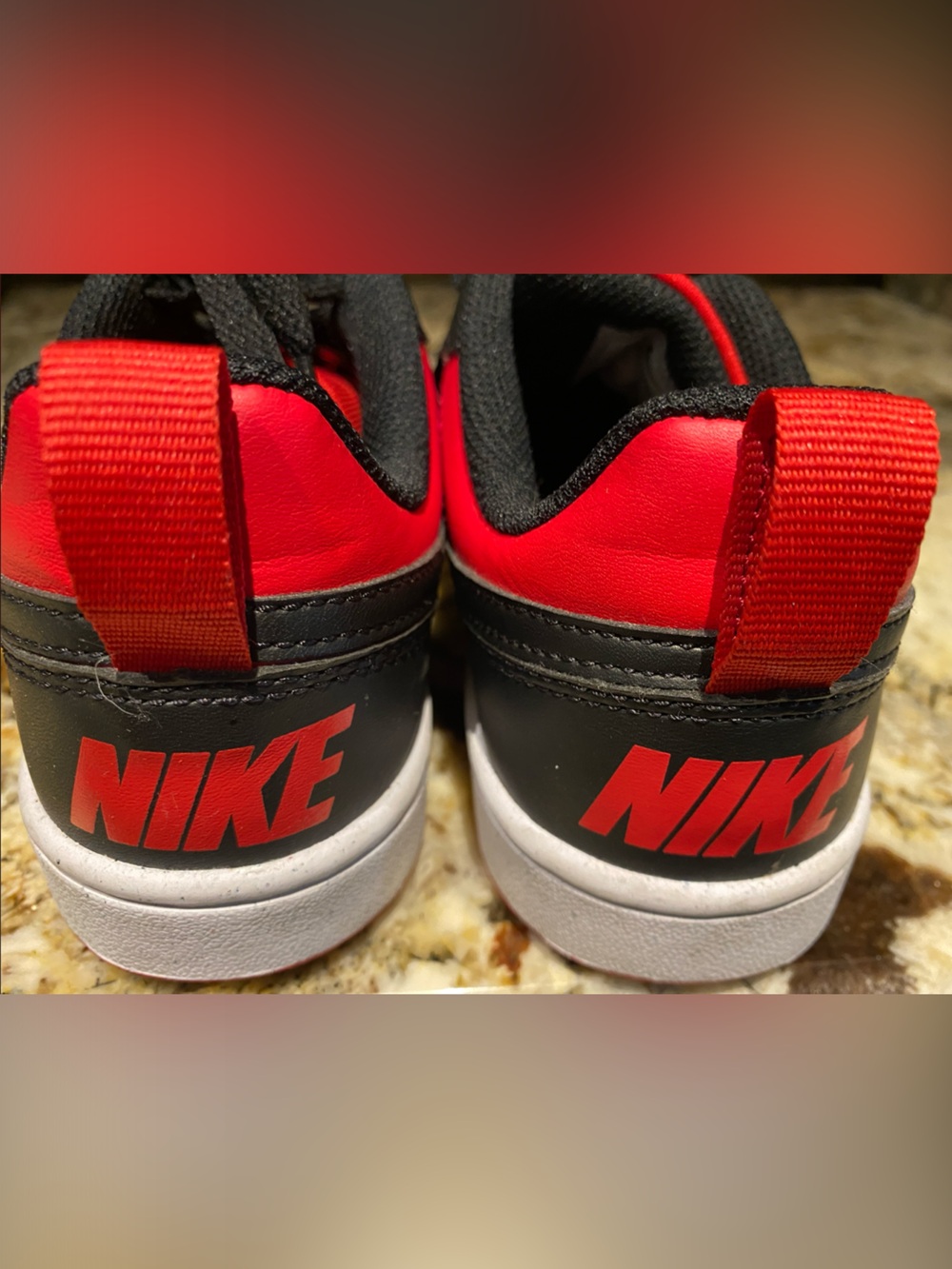 Nike Kids Black and Red Low-Top Sneakers - Picture 5 of 5